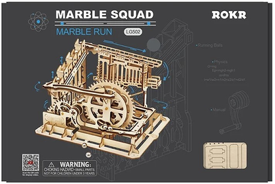 3D Puzzle drewniane Robotime Rokr Tor do wyścigów z kulkami 25.5 x 23.5 x 18.5 cm 239 elementów (6946785178920)