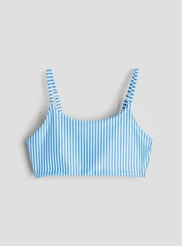 Купальний топ H&M 1208353 146-152см біло-сині смужки