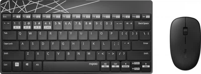 Клавіатура та миша бездротова Rapoo 8000M Black