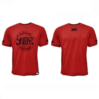 Футболка "LUCKY JOHN" Red (100% бавовна, червона) / XL (132781) AM-157-04XL