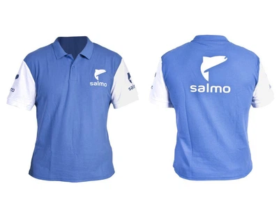 Футболка поло "SALMO" (60% бавовна, 40% PL, синій/білий) / M (144671) AM-7502-02M
