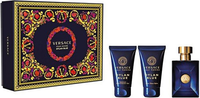 Zestaw męski Versace Dylan Blue Woda toaletowa 50 ml + Żel pod prysznic 50 ml + Balsam po goleniu 50 ml (8011003873579)