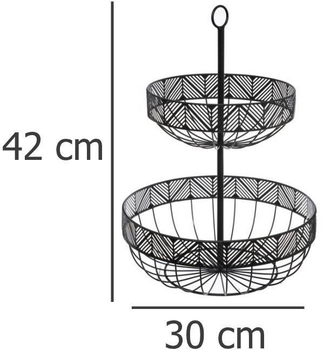 Patera na owoce Secret de Gourmet Frise metalowa 2 poziomy (3560238664162)