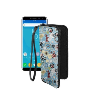 Чохол-гаманець з екошкіри для телефону Oukitel C8 Кола-кольорові