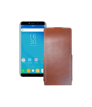 Чохол-флип з екошкіри для телефону Oukitel C8 Коричневий