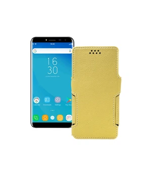 Чохол-книжка з екошкіри для телефону Oukitel C8 Золотий
