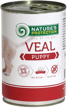 Вологий корм для цуценят Nature's Protection Puppy Veal з телятиною 400 г (KIK45087) (4771317450876)