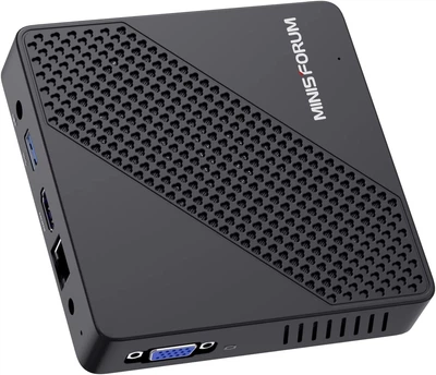 Мини ПК Minis Forum / Intel Celeron N4020 / RAM 4GB / eMMC 64GB / Intel UHD Graphics 600 / HDMI / VGA / LAN / Wi-Fi 5 / Bluetooth 4.2 / Windows 11 / Black Б/В