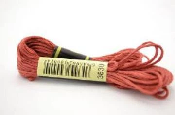 Нитки мулине для вышивки СХС 3830 терракотовый , 8 м