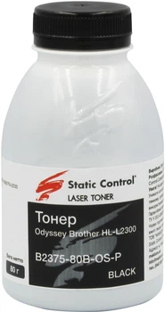 Тонер Static Control Odyssey Brother HL-L2300 80 г Black (фасованный) (B2375-80B-OS-P)