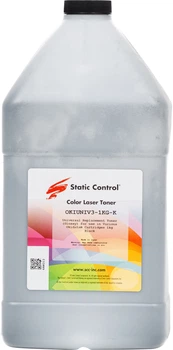 Тонер Static Control 3 Okidata универсальный 1 кг Глянцевый Black (OKIUNIV3-1KG-K)