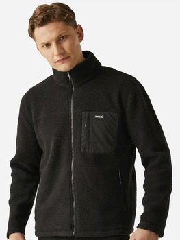 Толстовка на флисе, на молнии мужская Regatta Frankie Borg Fleece RMA607-800 2XL Черная (5063019777955)