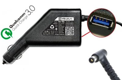 Автомобильный Блок питания Kolega-Power для ноутбука (QC3.0) Sony 19.5V 2A 39W 4.9+pin VGP-AC19v74 (KPC-90-195-49+p)