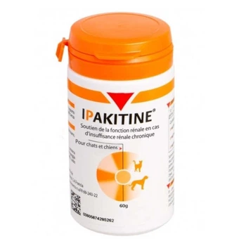 Пищевая добавка VETOQUINOL Ipakitine для кошек и собак для улучшения работы почек 60 g