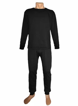 Бельё нательное тёплое хлопок с начёсом Beki р.3XL (56) чёрный