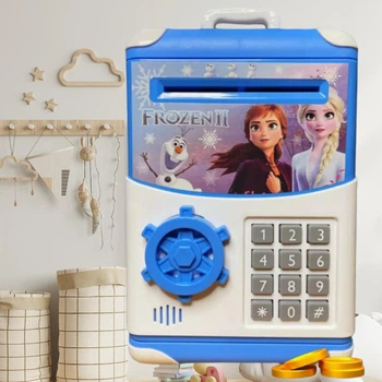 Электронный сейф Frozen2 с кодовым замком, детская копилка, сейф копилка детская на кодовом замке, VLE-3242