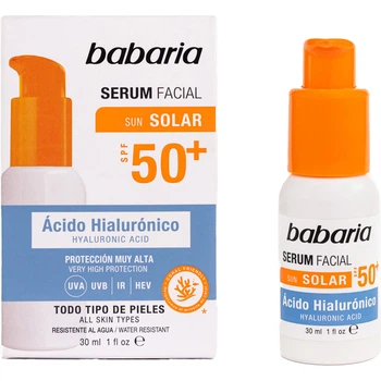 Сироватка Babaria сонцезахисна для обличчя з гіалуроновою кислотою SPF50+ 30 мл
