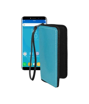 Чохол-гаманець з екошкіри для телефону Oukitel C8 Блакитний