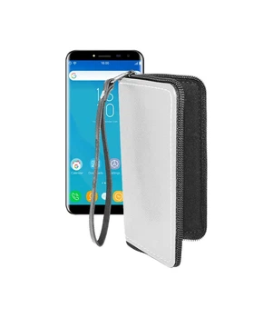 Чохол-гаманець з екошкіри для телефону Oukitel C8 Білий