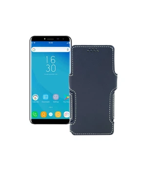 Чохол-книжка з екошкіри для телефону Oukitel C8 Чорний глянець