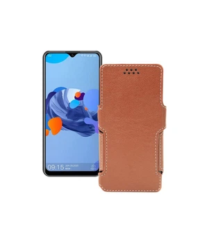 Чохол-книжка з екошкіри для телефону Oukitel C19 Коричневий