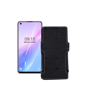 Чохол-книжка з екошкіри для телефону Oukitel C18 Pro Чорний ромб