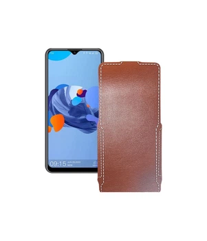 Чохол-флип з екошкіри для телефону Oukitel C19 Коричневий