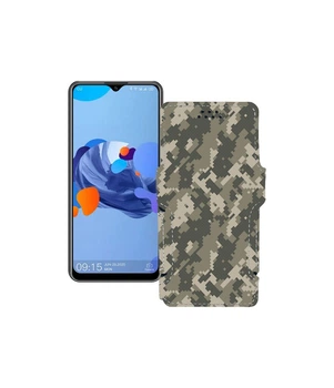 Чохол-книжка з екошкіри для телефону Oukitel C19 Хаки-зелений
