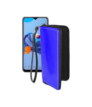 Чохол-гаманець з екошкіри для телефону Oukitel C19 Синій