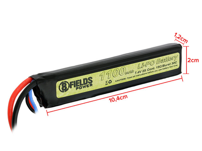 Аккумулятор Li-Po 1100mAh 7,4V 15/30C [8FIELDS] (для страйкбола)