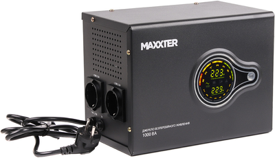 Источник бесперебойного питания Maxxter MX-HI-PSW1000-01 1000ВА 600 Вт без АКБ Black (MX-HI-PSW1000-01)