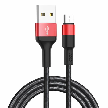 Зарядний кабель HOCO X26 Xpress Micro USB Cable 1m Black/Red