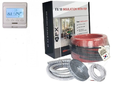 Тепла підлога електрична Felix Корея FX18 720 Вт 4.0-4.8 м2 40 пог. м і програмований терморегулятор (fx720)