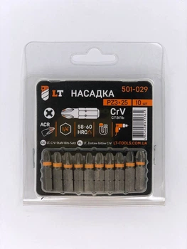 Насадка РZ3*25мм, 1/4", CrV "LEVTOOLS" 501-029
