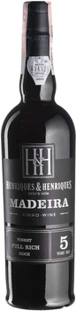 Вино кріплене Henriques&Henriques Madeira 5 yo Finest Full Rich біле солодке 0.5 л 19% (5601196017190)