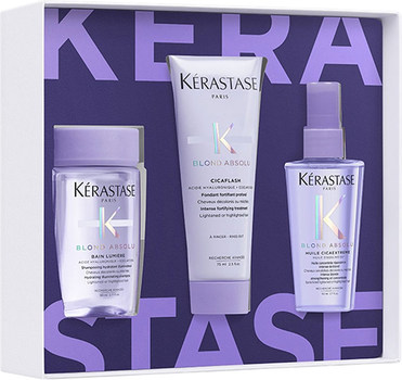 Zestaw do pielęgnacji włosów Kerastase Blond Absolu Szampon 80 ml + Odżywka 75 ml + Olejek 50 ml (3474637177096)