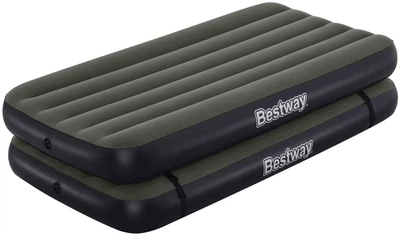 Надувная велюровая кровать матрас 3в1 Bestway 67922 с ремкомплектом 188х99х25/51 см