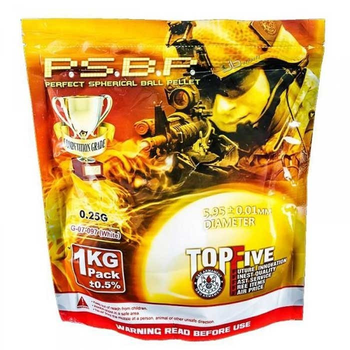 Страйкбольні кульки P. S. B. P G&G 0.25 g 1kg pack BB