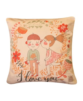 Наволочка декоративна Прованс I love you 45х45 см Різнобарвна (11623)