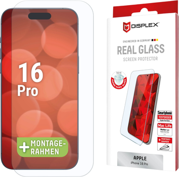 Захисне скло Displex Real Glass для Apple iPhone 16 Pro (4028778123680)