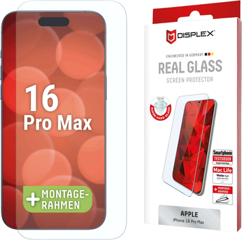 Захисне скло Displex Real Glass для Apple iPhone 16 Pro Max (4028778123697)