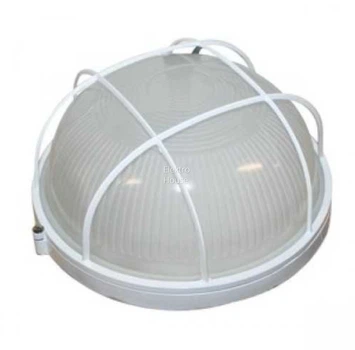 Светильник круг металлический 60W с решеткой белый "LEMANSO" BL-1302