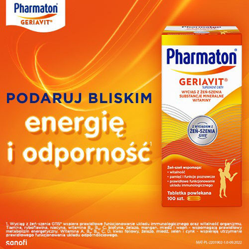 Вітаміни Pharmaton Geriavit 100 таблеток (5902502365227)