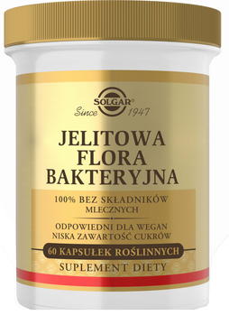 Probiotyk Solgar Jelitowa Flora Bakteryjna 60 kapsułek (33984007635)