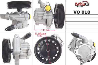Насос ГУР Volvo V70 07-16, Volvo XC70 07-16, Land Rover Freelander 06-14 MSG VO018 (36000120, 36000498, 36002409)