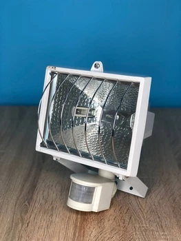 Прожектор галогенный 500W IP44 J118 белый с сенсер "Vito Light"
