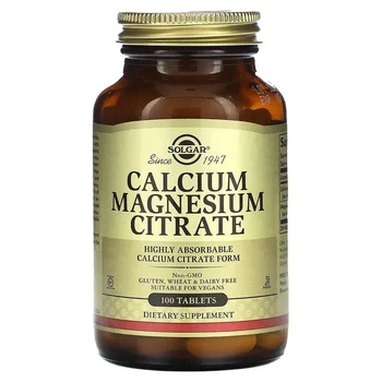 Цитрат кальцію магнію Solgar (Calcium Magnesium Citrate) 200/100 мг 100 таблеток