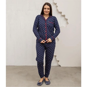 Піжама жіноча сорочка та штани 2XL горох - 18273