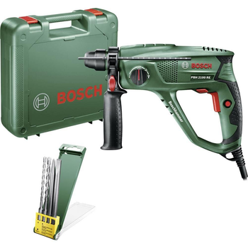 Перфоратор Bosch PBH 2100 RE + 2 сверла, 2 зубила (06033A9302)