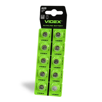 Батарейка лужна в годинник Videx AG 9/LR936 BLISTER CARD 10 шт